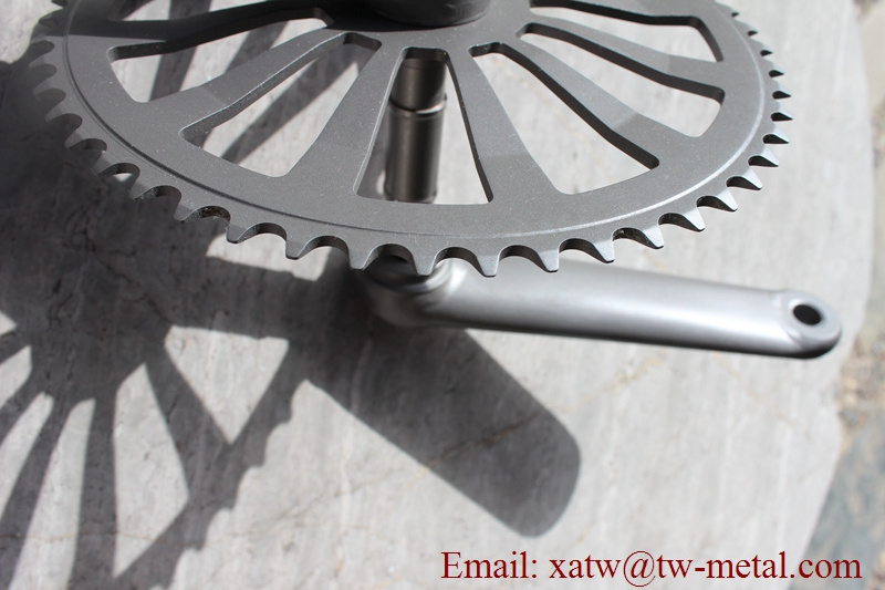 CNC titanium bicycle crankset taper squared titanium bicycle crankset