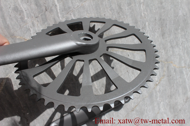 CNC titanium bicycle crankset taper squared titanium bicycle crankset