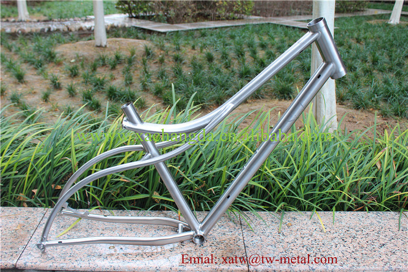 Titanium cruiser bicycle frame titanium fat bike frame custom titanium mountain bike frame