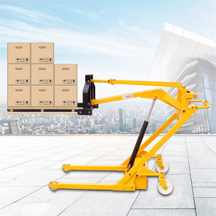 Small Simple Portable Electric Forklift Truck with Curved Arm Hydraulic Handling Elevated Lifting Stack Direct Factory Sales