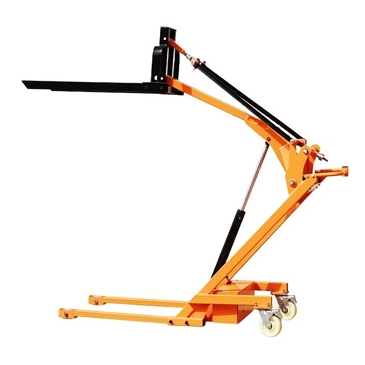 Small Simple Portable Electric Forklift Truck with Curved Arm Hydraulic Handling Elevated Lifting Stack Direct Factory Sales