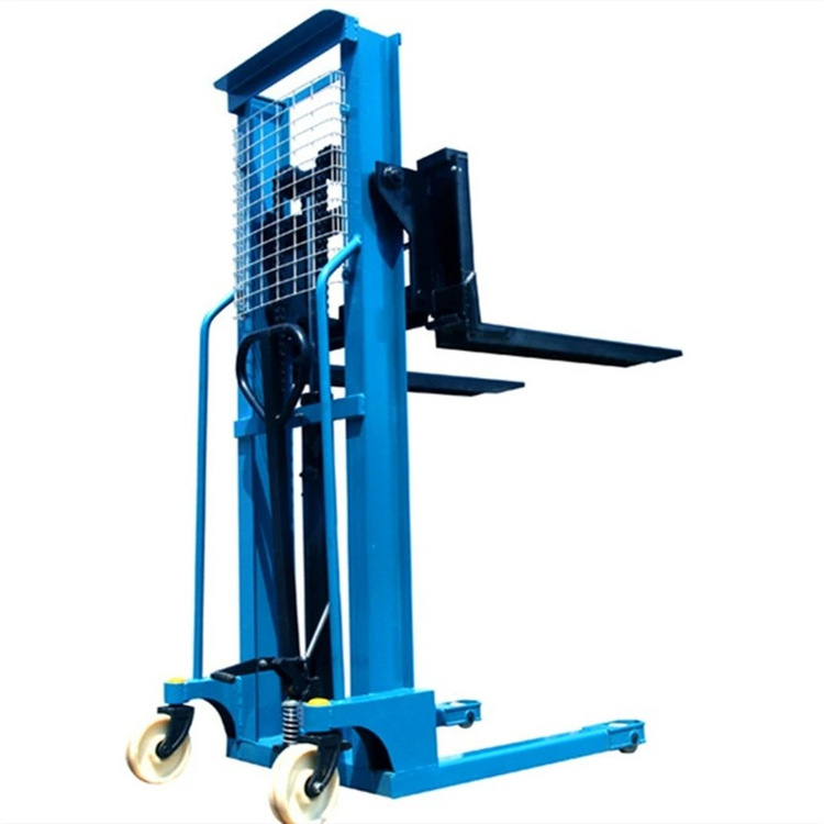 Chinese Hydraulic Manual Hand Stacker Forklift 1t 1.6m Lifting Manual Reach Stacker Price