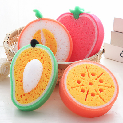 Wholesale Fruit shape Sponges for Dishes washing Eco Non-Scratch for Dish Scrub Sponges Kitchen Cleaning Sponge