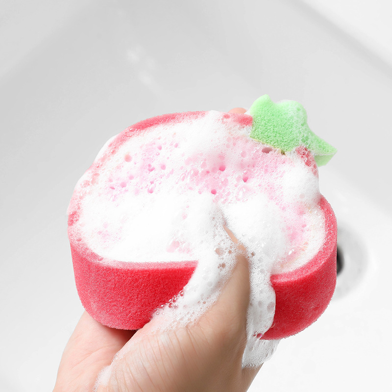 Wholesale Fruit shape Sponges for Dishes washing Eco Non-Scratch for Dish Scrub Sponges Kitchen Cleaning Sponge