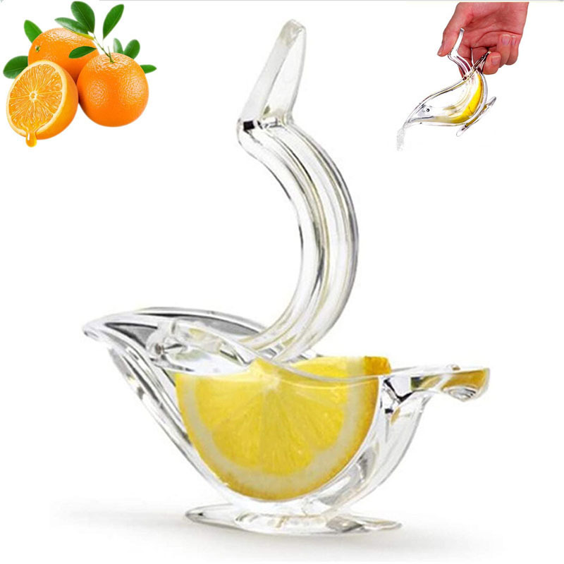 Hot sale Elegance Press Art Bird Lemon & Lime Bird-Shaped Glass Transparent Acrylic Lemon Juice Squeezer Bird Lemon Squeezer