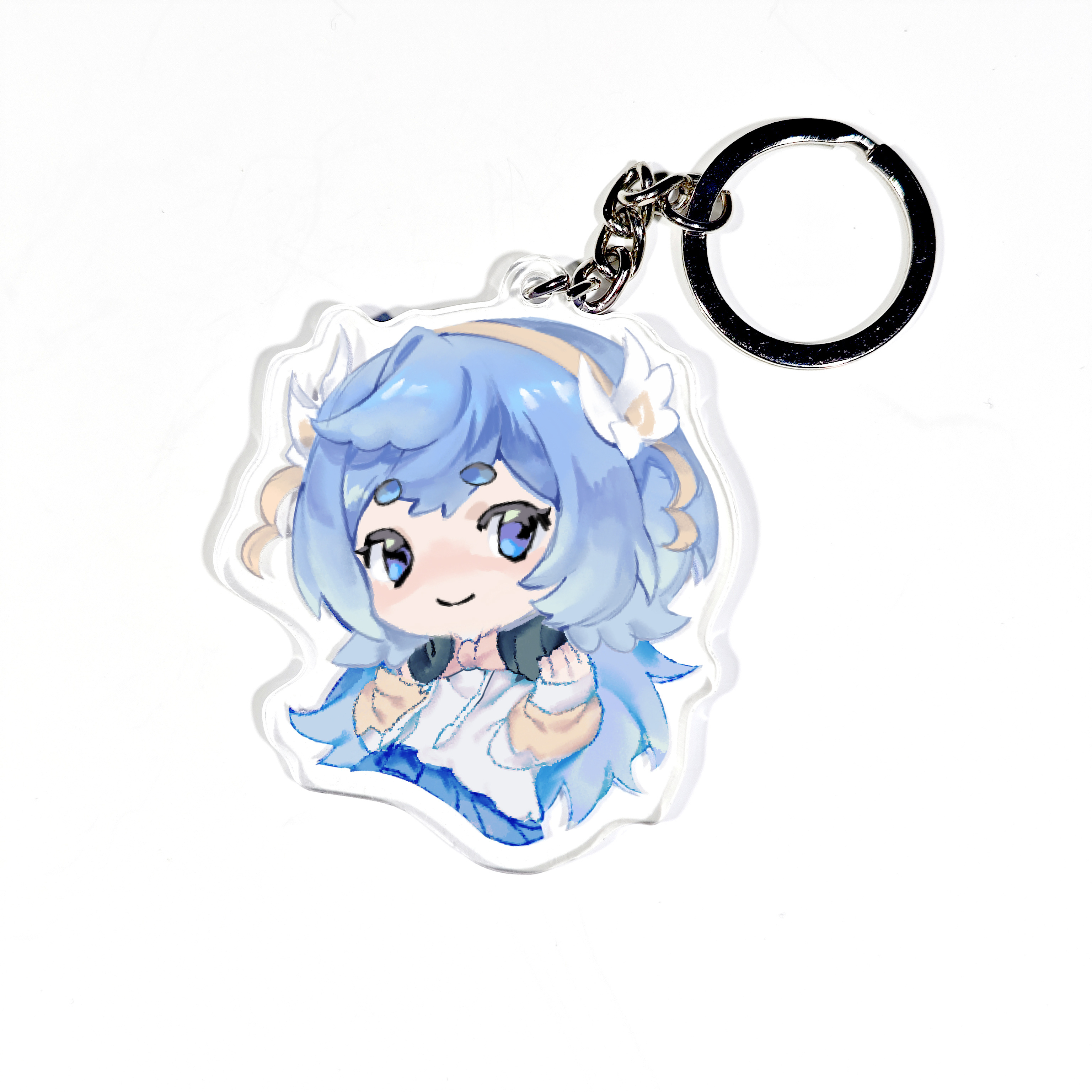 Wholesale Transparent Custom Key Chain Stainless Steel with UV Printing Promotional Gift Keyring