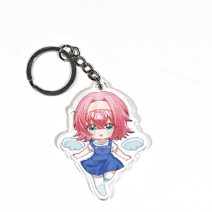 Wholesale Transparent Custom Key Chain Stainless Steel with UV Printing Promotional Gift Keyring