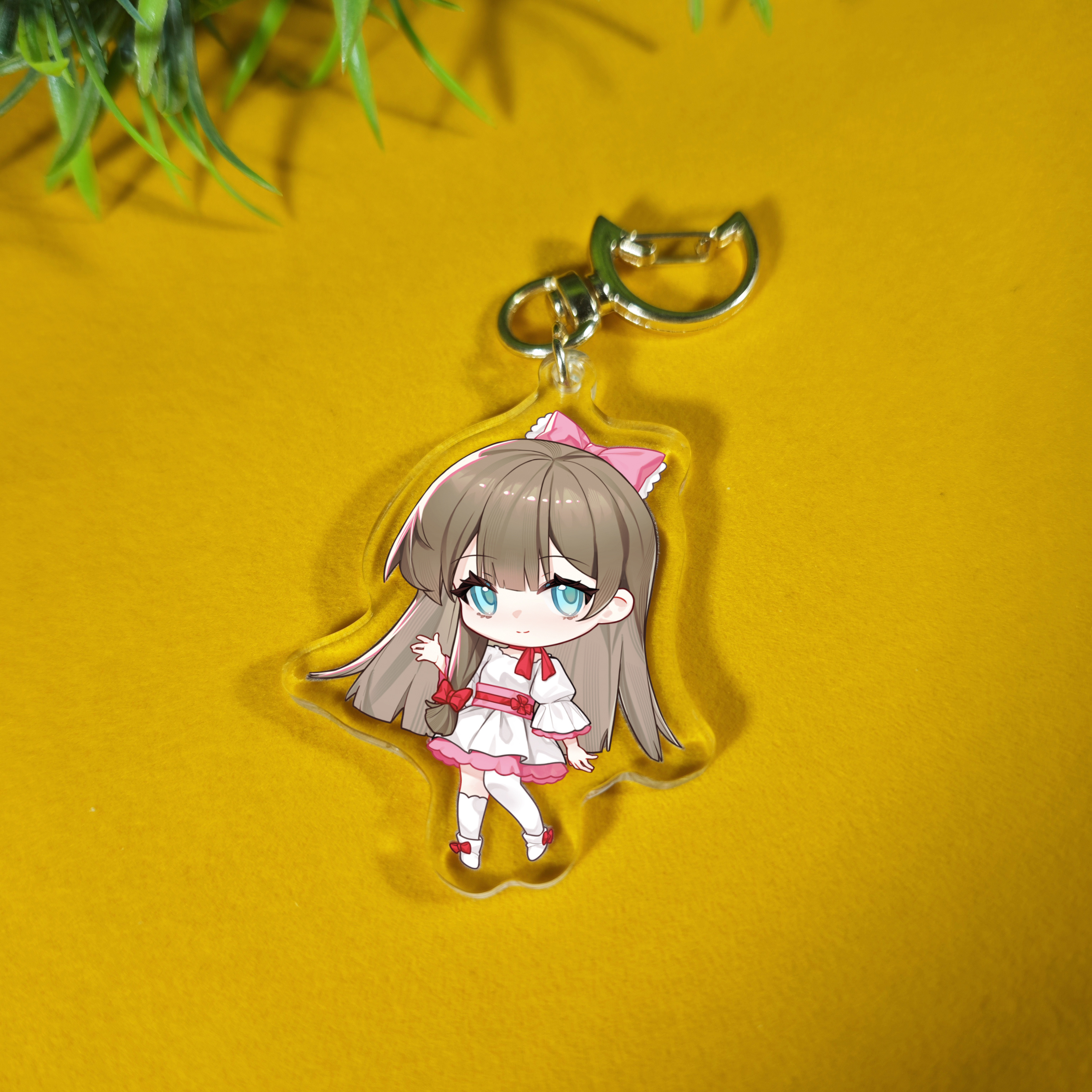 Transparent Acrylic Keychain with Stainless Steel Custom Clear Animation Cartoon Printing Make Your Own Unique Keychain