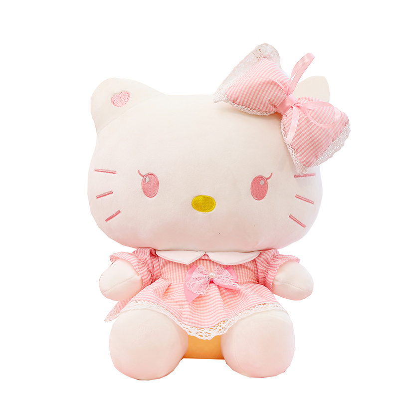 Cute Stuffed helle kitty plush toy Action Figure Pink Student KT Cat Doll Plush Toy kitty Girls gift Soft Plush Toys doll