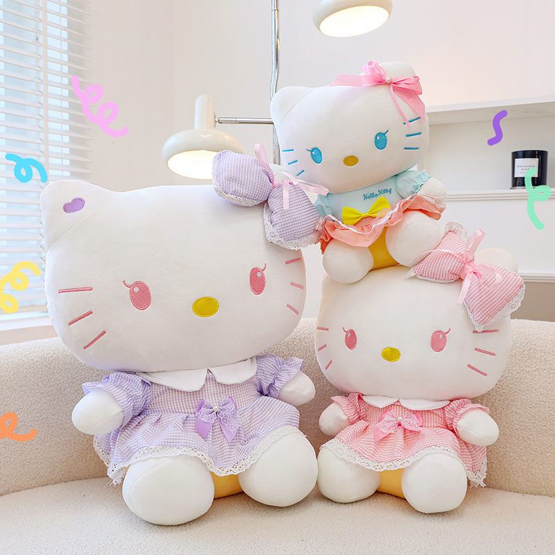 Cute Stuffed helle kitty plush toy Action Figure Pink Student KT Cat Doll Plush Toy kitty Girls gift Soft Plush Toys doll