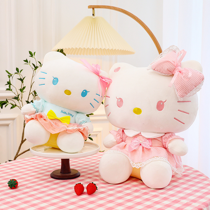 Cute Stuffed helle kitty plush toy Action Figure Pink Student KT Cat Doll Plush Toy kitty Girls gift Soft Plush Toys doll