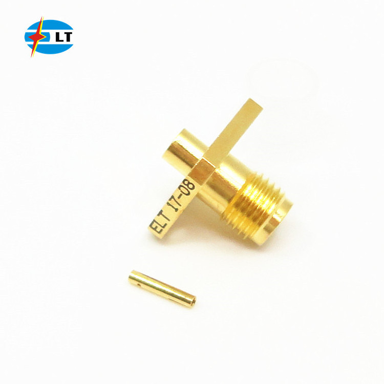 High Power Female 4-Hole Flange Panel Mount RF Coaxial Connector sma for .086/RG405 cable