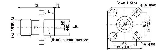 SMA Female 4-hole Flange Mount Microstrip Transmission Line Terminations Connector