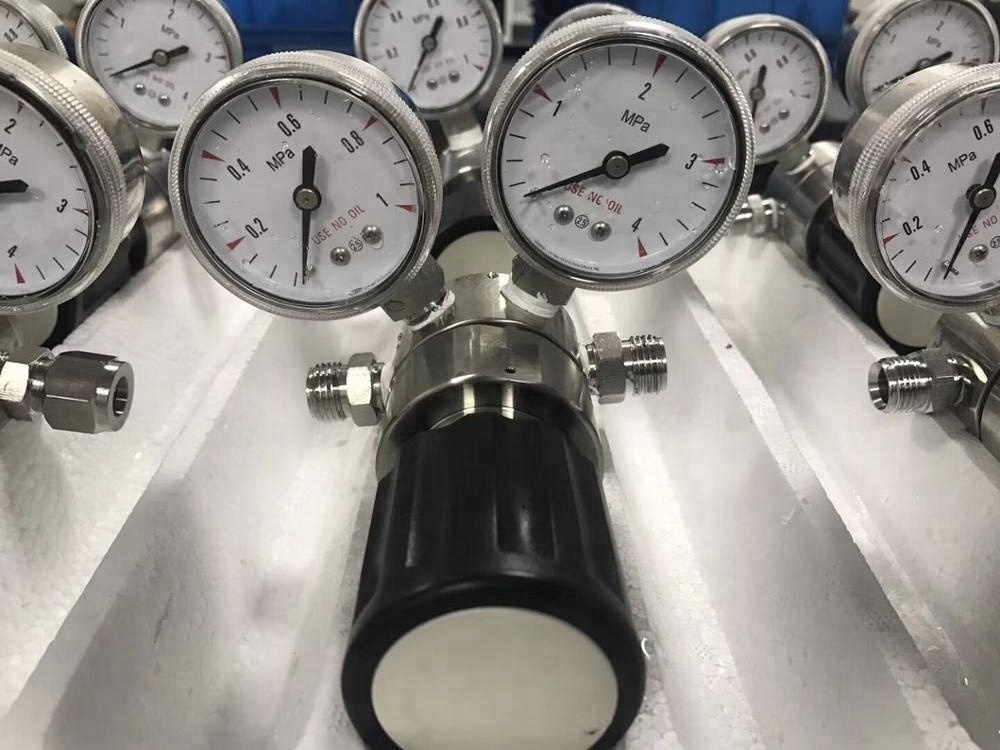 Hcl and H2S gas Stainless steel gas pressure regulator for laboratory