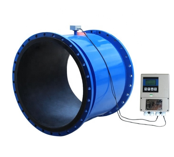 fertilizer making electromagnetic flow meter remote type with 10m cable rubber liner for sewage