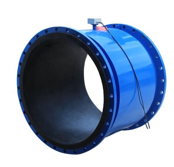 fertilizer making electromagnetic flow meter remote type with 10m cable rubber liner for sewage