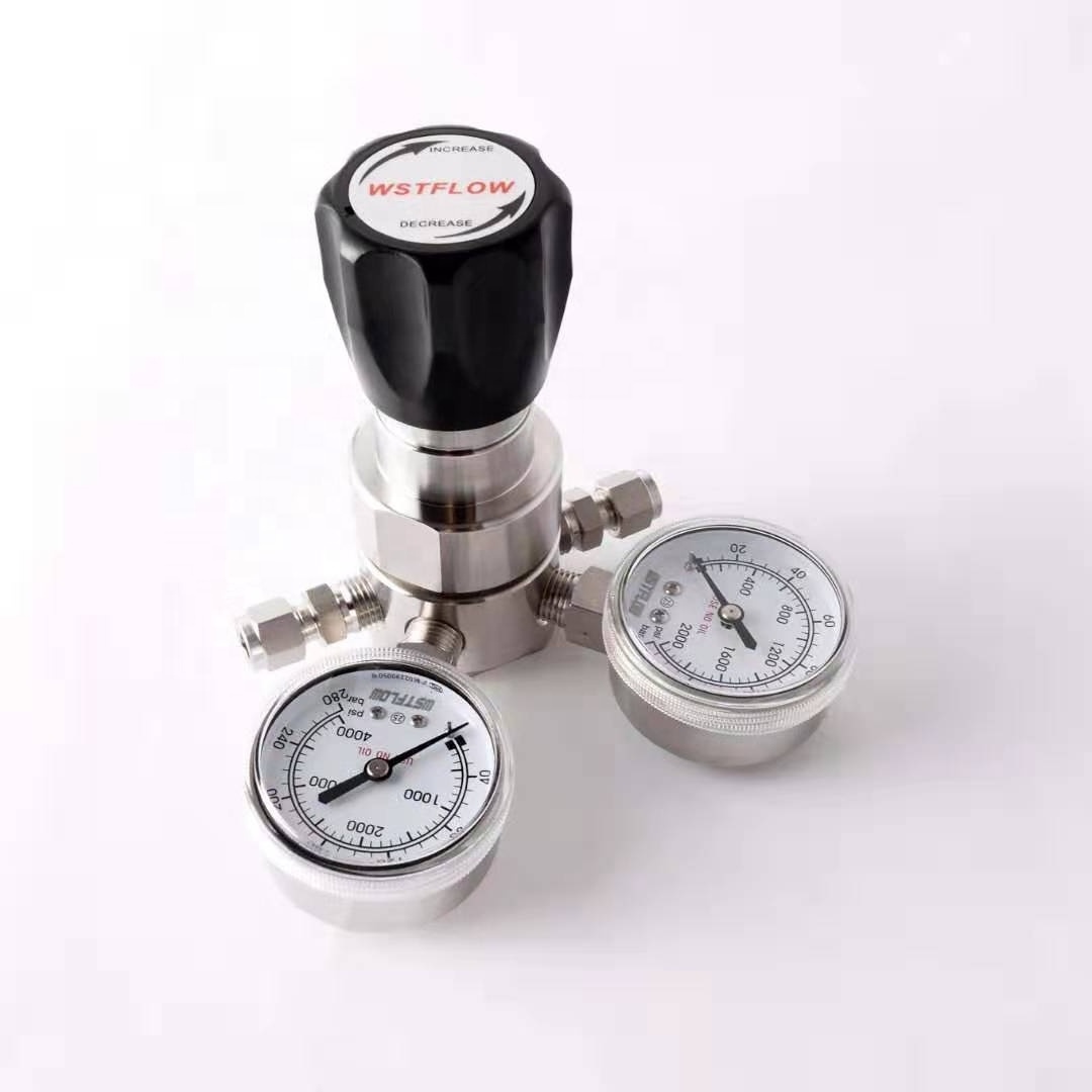 Hcl and H2S gas Stainless steel gas pressure regulator for laboratory