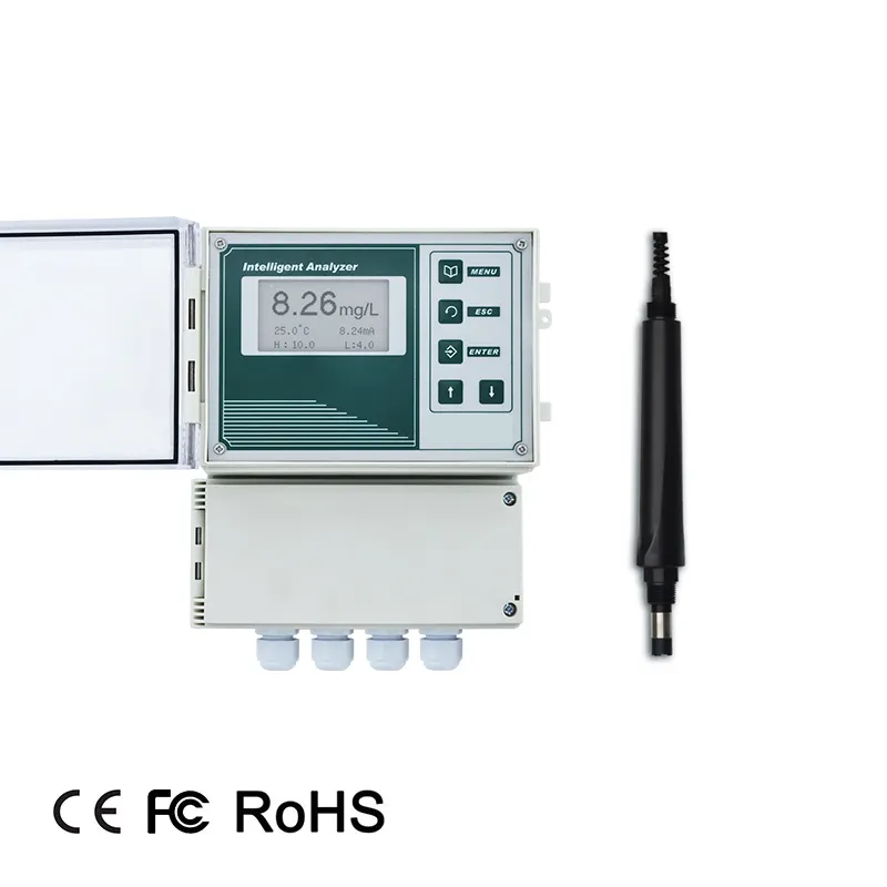 Atech Dissolved Oxygen Concentration Monitor Industry Water Analysis Dissolved Oxygen Sensor 4~20ma Do Meter For Sewage