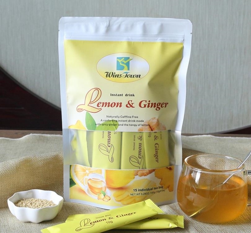 Chinese Healthy Drinks Instant Lemon fruits Ginger Honey drink immunity tea