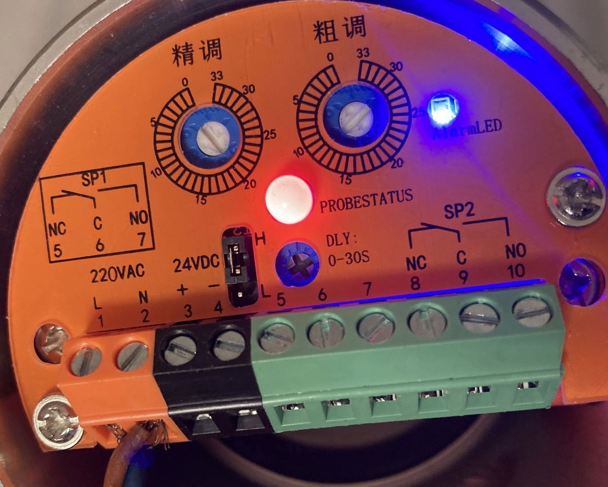 Capacitive water Level Switch with interruptor de chile capacitance sensor de nivel de chili capacitancia tomato Sauce ketchup