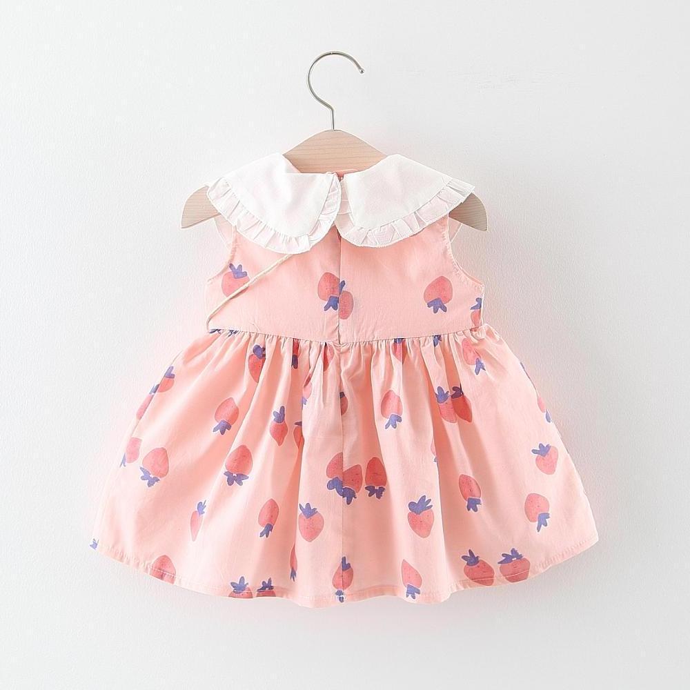 Hao Baby Girls Summer Dress 2019 New 0-4 Years Old Baby Princess Dress Cotton  Cotton Dress Sleeveless Skirt