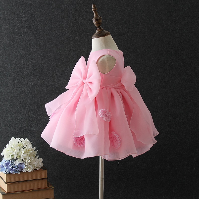 Hao Baby Girl Mini Skirt Small Princess Dress Children Girls Costume Wedding Dress Kid Girl Small Flower Dress