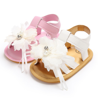 Hao Baby Hot Sale New 0-1 Years Old Girls Shoes Children Princess Shoes Kid Flower Rubber Sandals Shoes