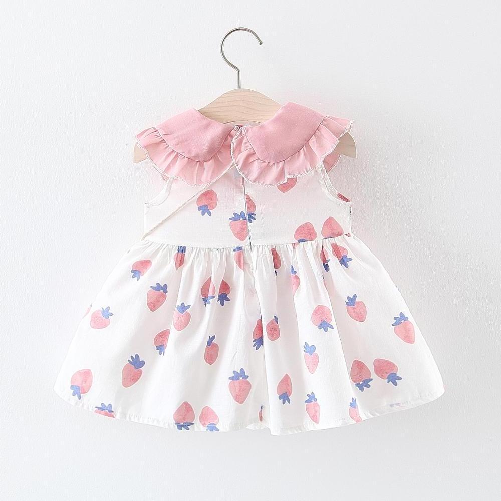 Hao Baby Girls Summer Dress 2019 New 0-4 Years Old Baby Princess Dress Cotton  Cotton Dress Sleeveless Skirt