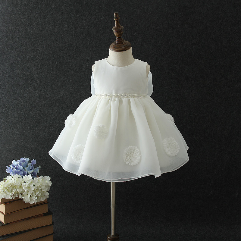 Hao Baby Girl Mini Skirt Small Princess Dress Children Girls Costume Wedding Dress Kid Girl Small Flower Dress