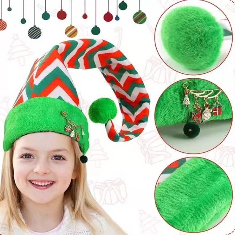 New high-quality  hot sale cute hat Christmas tree shape hat Christmas holiday party dance dress up clown for Christmas home dec