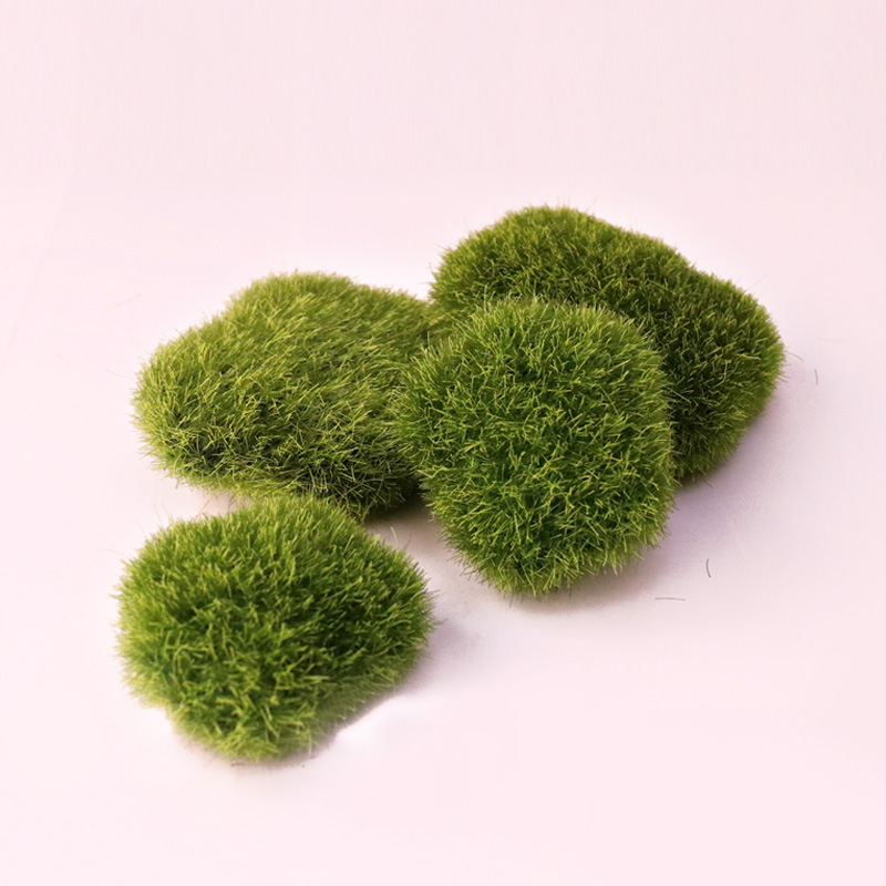 Artificial Moss Ball Moss Rocks Artificial Moss Stone For Fairy Gardens Terrarium Miniatures Fairy House