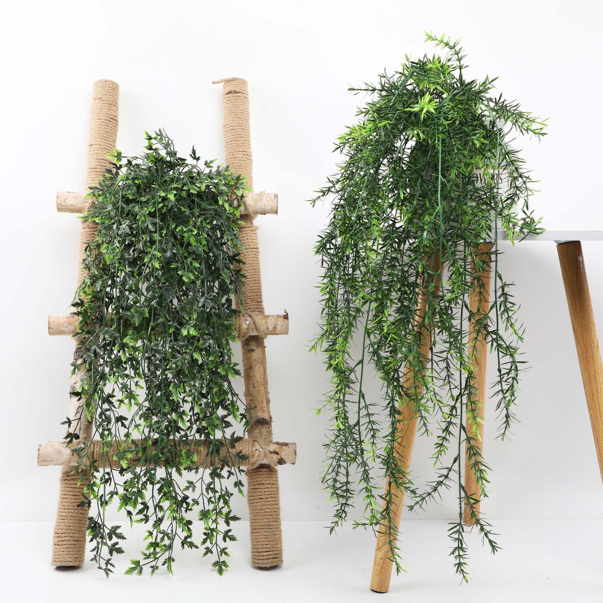 Artificial Leaves Rattan Simulation Hanging Plant Plastic Rattan Greenery Ceiling Wall Bundle