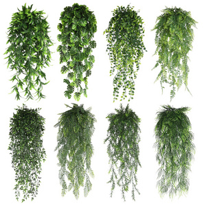 Artificial Leaves Rattan Simulation Hanging Plant Plastic Rattan Greenery Ceiling Wall Bundle