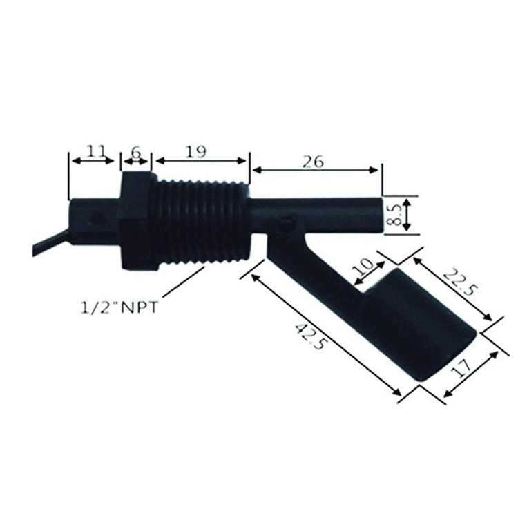 EP2000F 0~110VAC 0~220VAC/DC M12 Electric pp plastic ball magnetic vertical water level float switch Controller