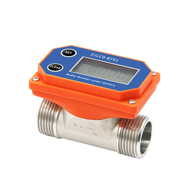 ZJSUS-DN25 industrial high precision sewage pipe stainless steel inner teeth intelligent digital display flow meter