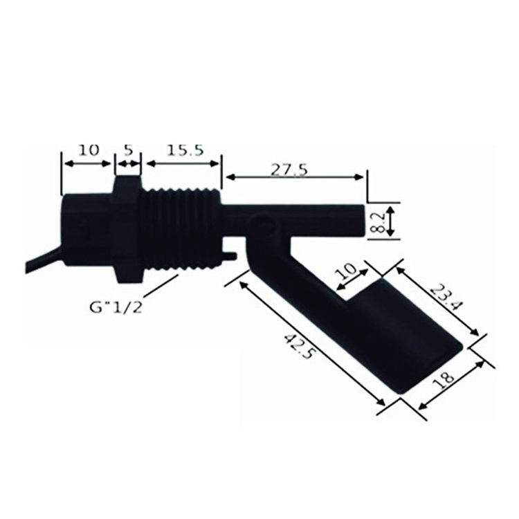 EP2000F 0~110VAC 0~220VAC/DC M12 Electric pp plastic ball magnetic vertical water level float switch Controller