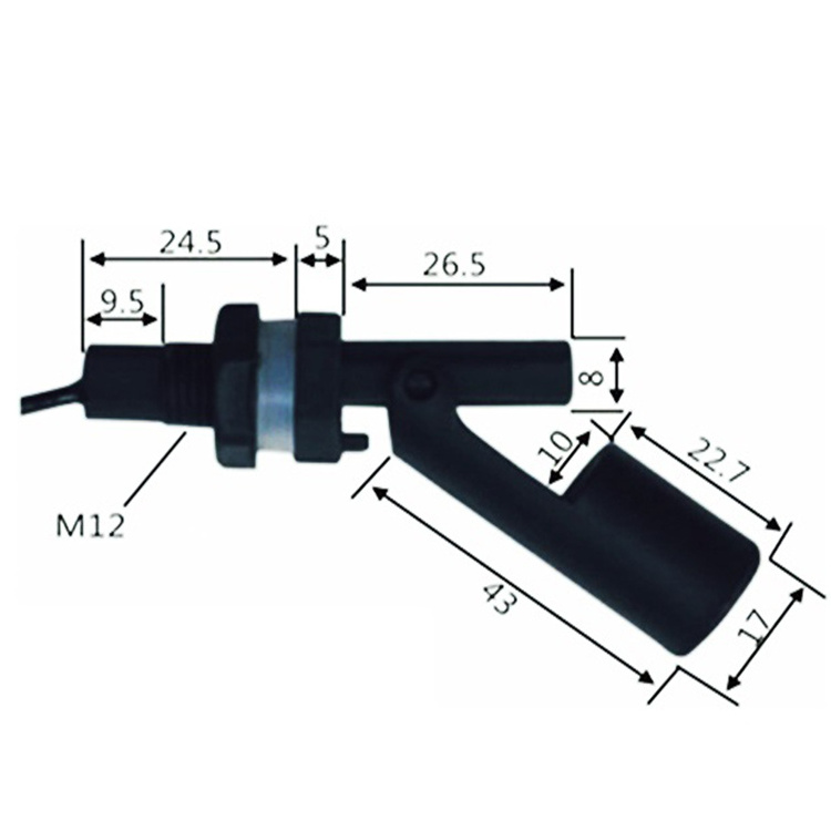 EP2000F 0~110VAC 0~220VAC/DC M12 Electric pp plastic ball magnetic vertical water level float switch Controller