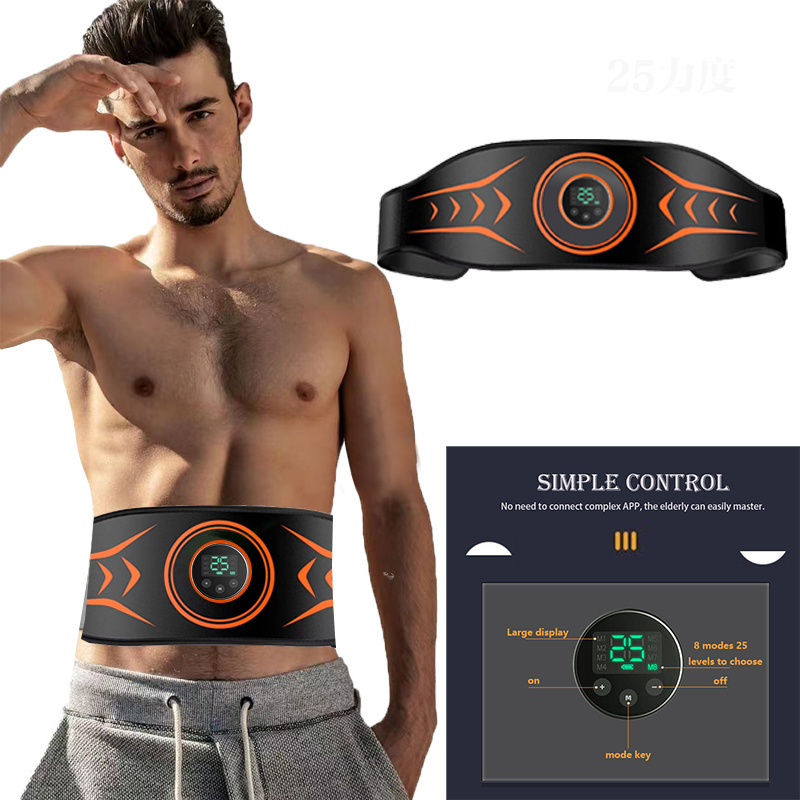 Wireless Home Gym Fitness Electric Abs Muscle Stimulator EMS Body Slimming Abdominal Muscle Trainer Massage Belt 2024