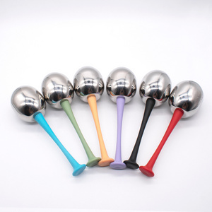 Custom Logo Cryo Globes Anti Aging Cooling Skin Stick Face Wand Facial Ice Globes Colorful Metal Face Massager 