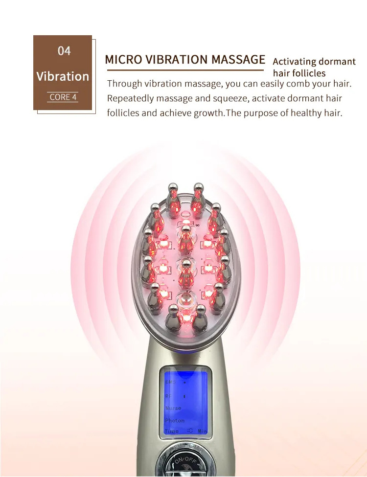 Micro Current Electric Hair Growth Comb  Vibration Scalp Massage Devices For Hair Growth