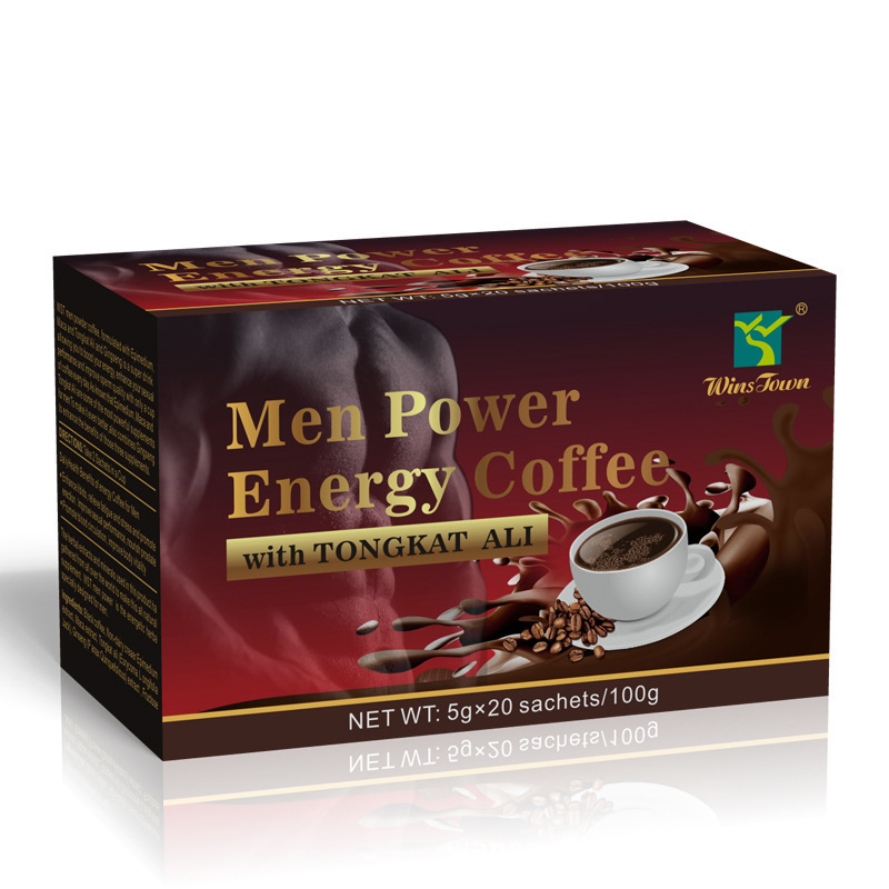 Hot Selling men power coffee organic maca black energy Natural herbs Instant x power coffee for men man power energy coffee