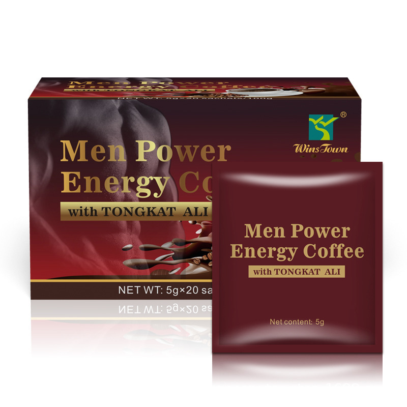 Hot Selling men power coffee organic maca black energy Natural herbs Instant x power coffee for men man power energy coffee