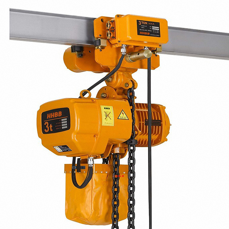 1T  2T 5T chain hoist electric winch with trolley Monorail Travelling Remote Wireless Control chain electric hoist