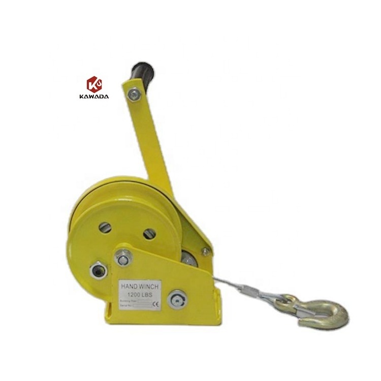 2600lbs 1200lbs 1800lbs elevator 4500lbs hand capstan winch hoist  hand winch yellow with ISO9001 and  factory price