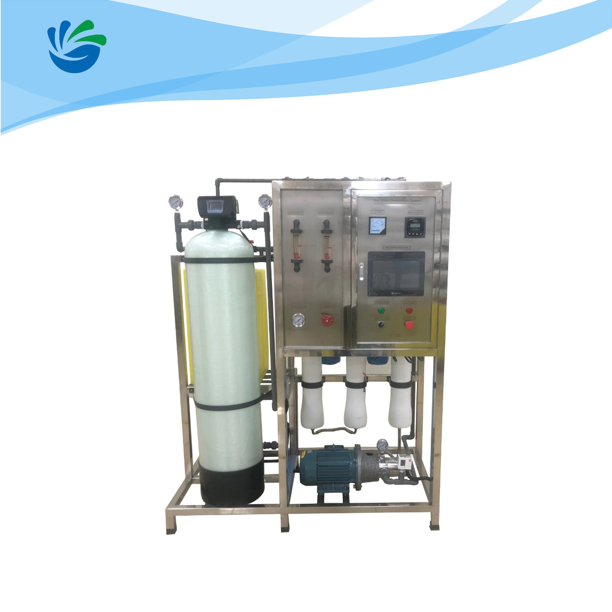 Ro Water Treatment System 200LPH Seawater Reverse Osmosis Plant Seawater Desalination Machine For Boat