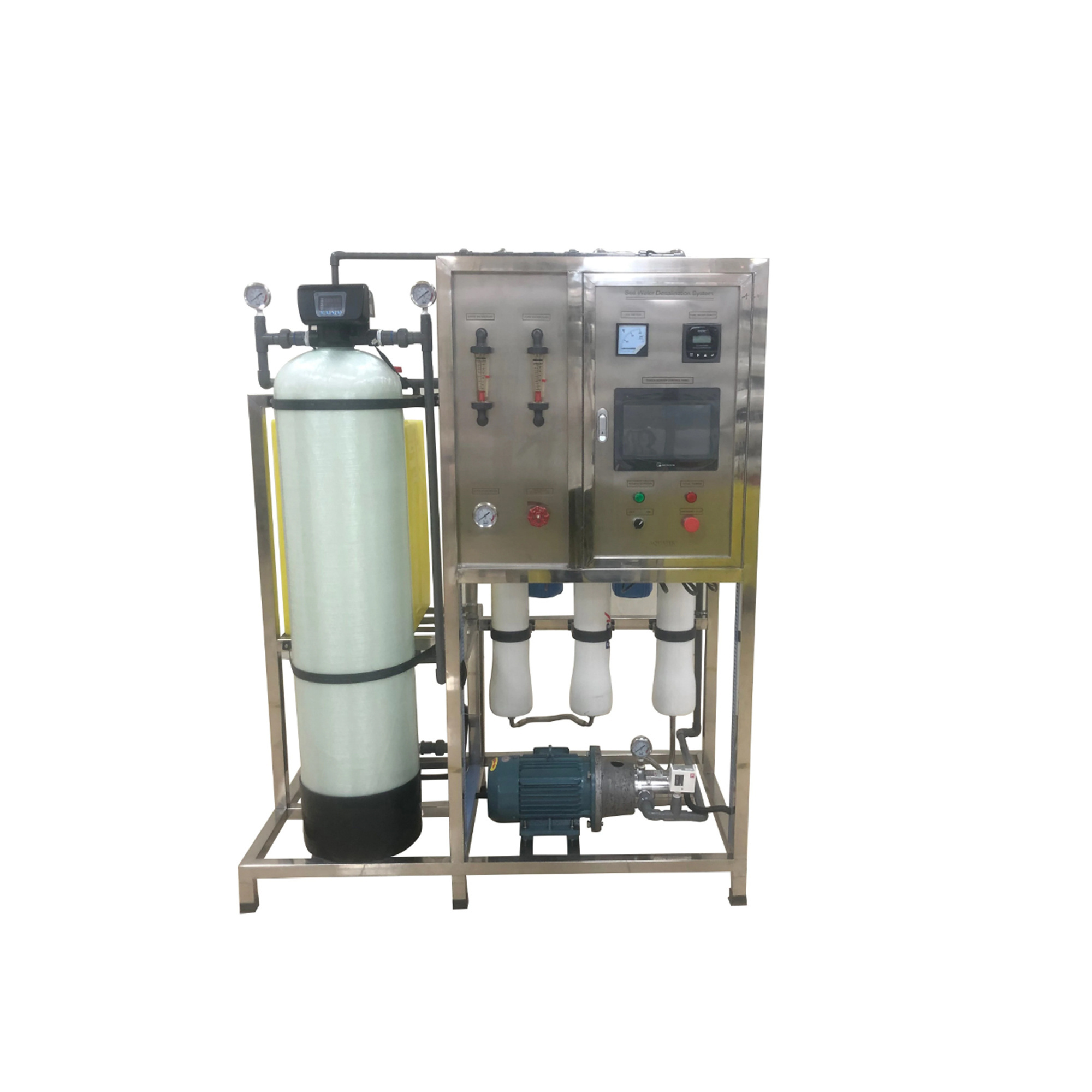 Ro Water Treatment System 200LPH Seawater Reverse Osmosis Plant Seawater Desalination Machine For Boat