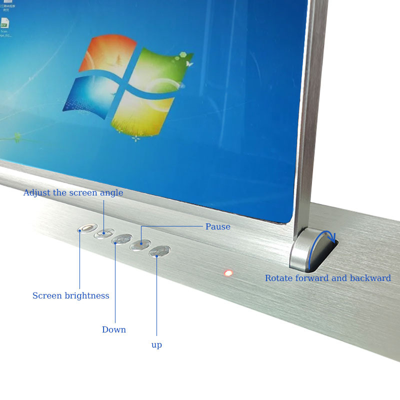 Wireless Conference System with Flip-Up LCD Monitor and Lift Microphone for Voting