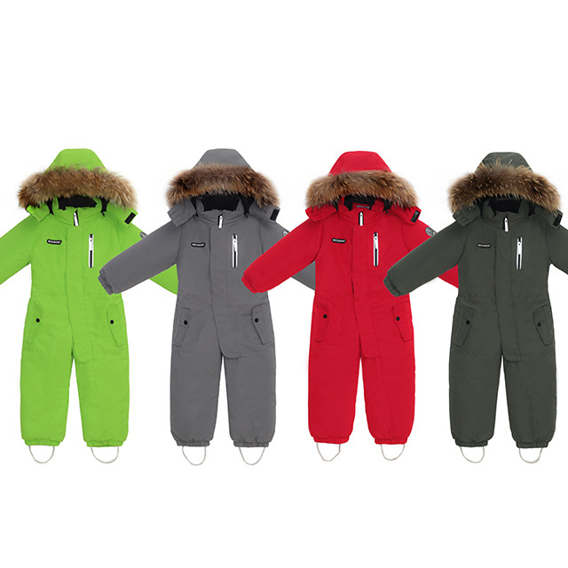 Children Ski Jumpsuit Winter Outwear Snow Suit Outdoor Skiing,snowboarding,hiking for Kids Sportswear 100% Polyester 92-116