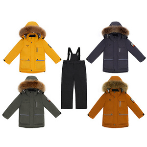 Kids Ski Suit Boy Snow Suits Children Snowboard Tracksuit Winter Waterproof Girls Skiing Sportswear Choose or Custom Made Size