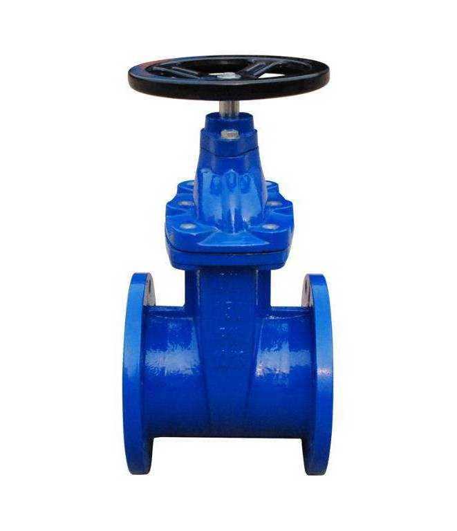 Ductile iron resilient seated cast iron flanged gate valve with hand wheel operation